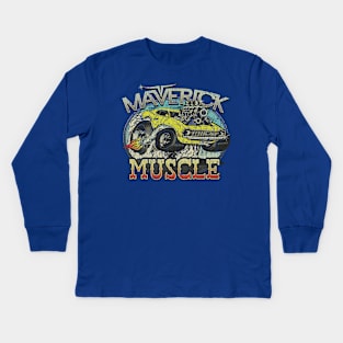 Maverick Muscle 1970 Kids Long Sleeve T-Shirt